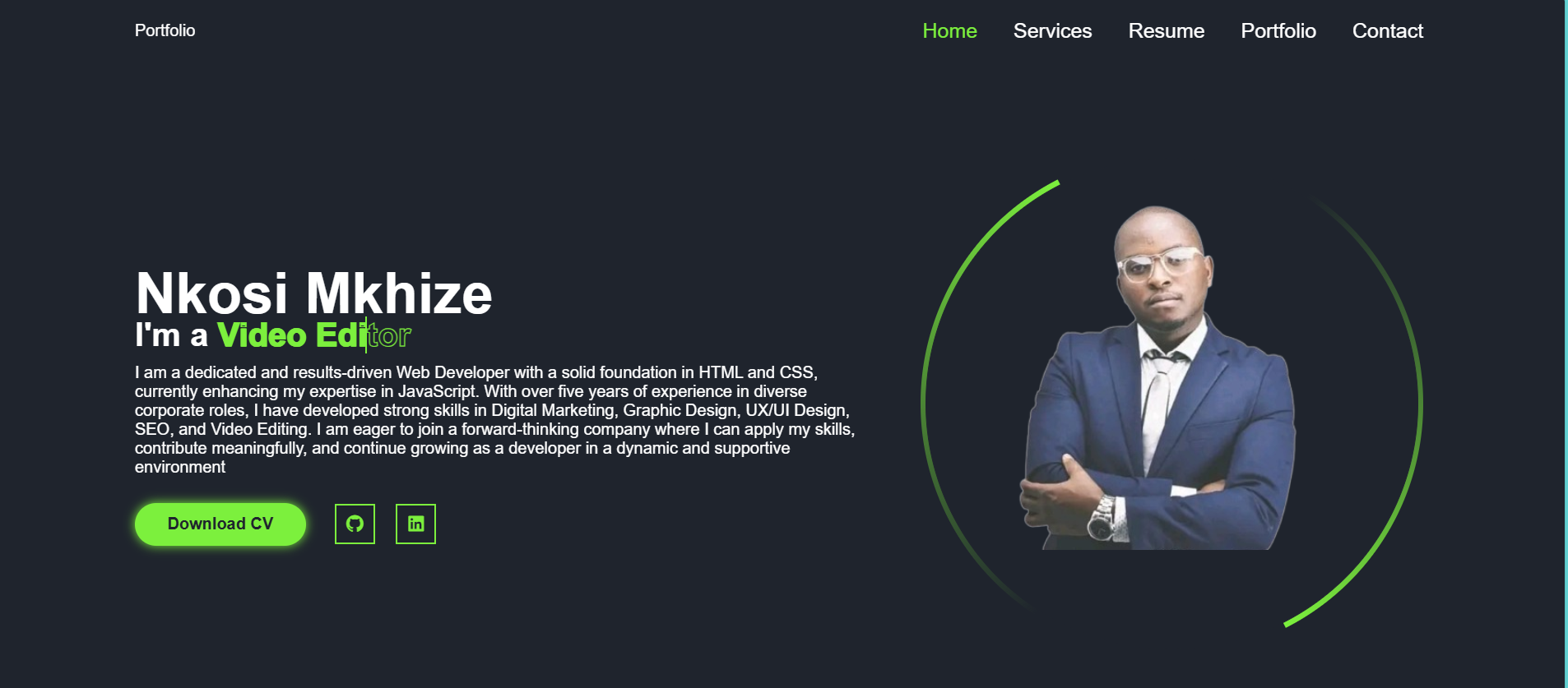 Nkosi Portfolio Website